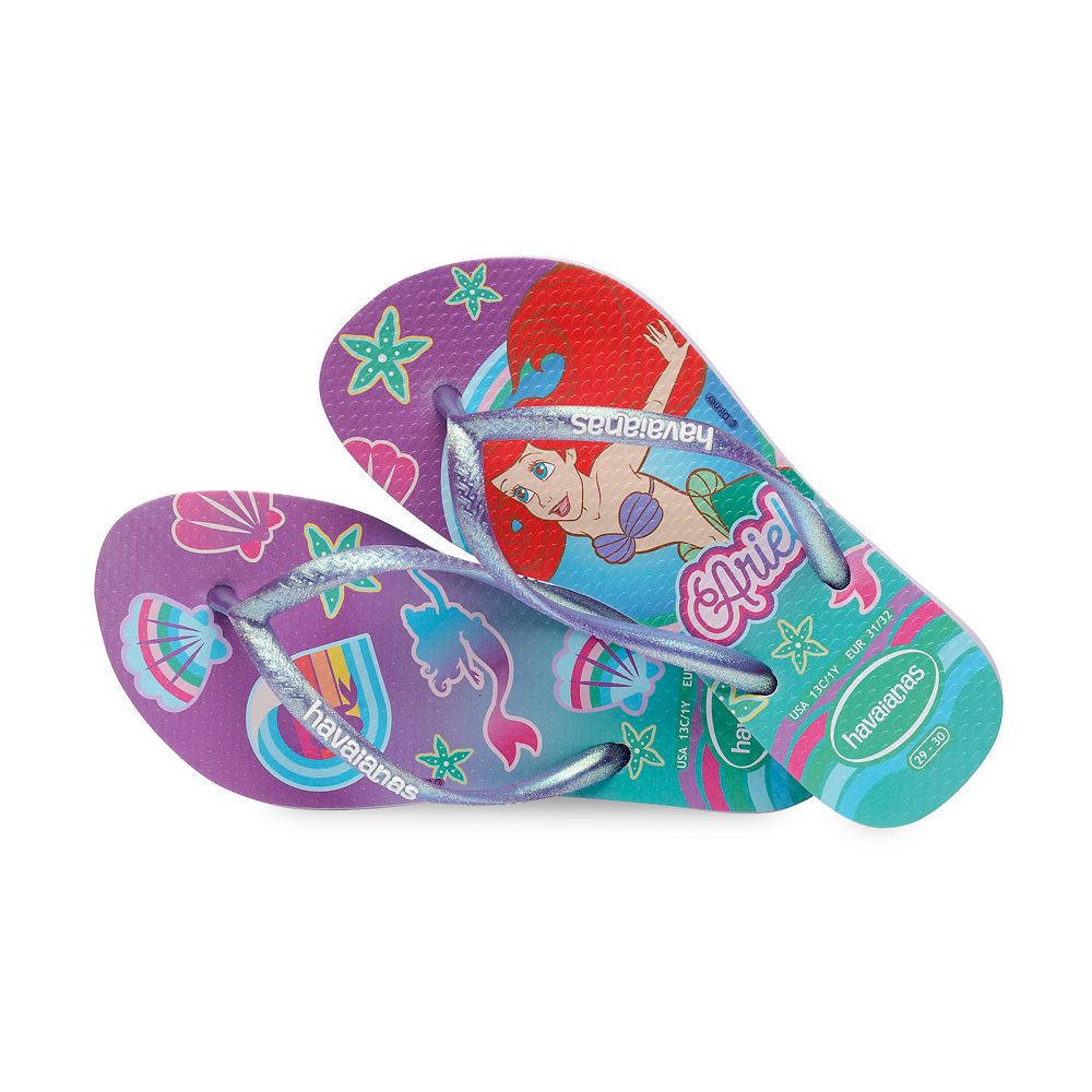 Ariel Flip Flops for Kids by Havaianas – The Little Mermaid is here now ...