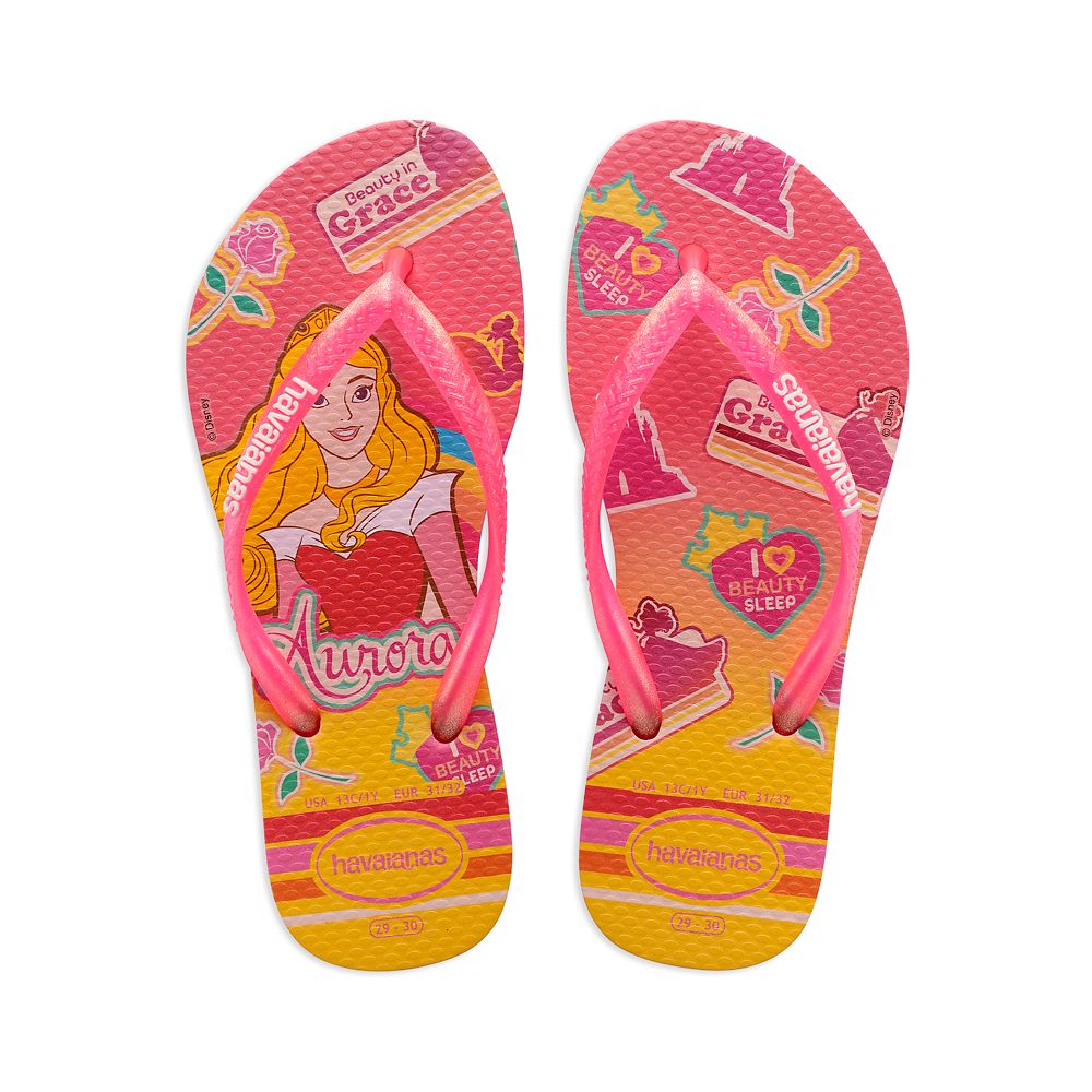 Aurora Flip Flops for Kids by Havaianas – Sleeping Beauty