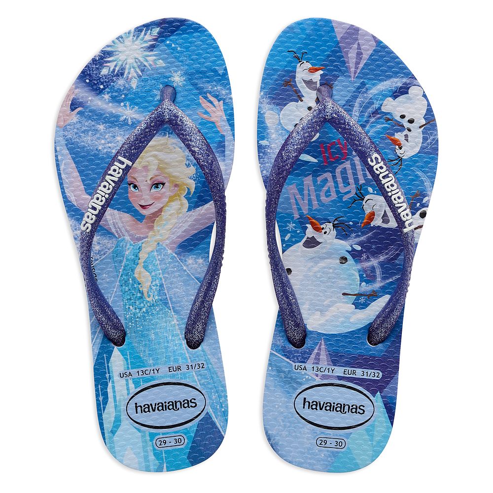 Elsa and Olaf Flip Flops for Kids by Havaianas – Frozen