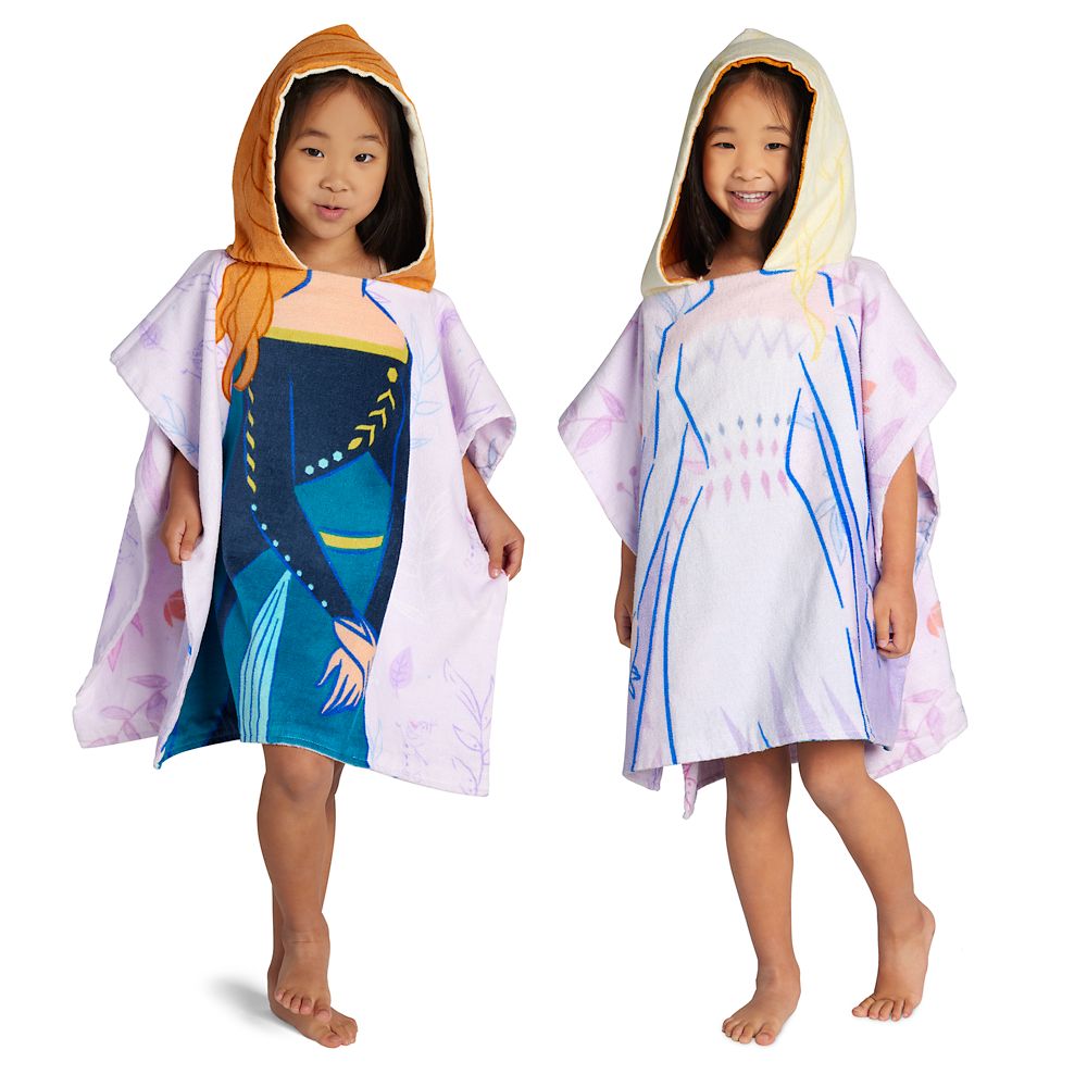 Anna and Elsa Reversible Hooded Deluxe Beach Towel – Frozen