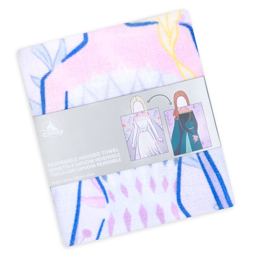 Anna and Elsa Reversible Hooded Deluxe Beach Towel – Frozen