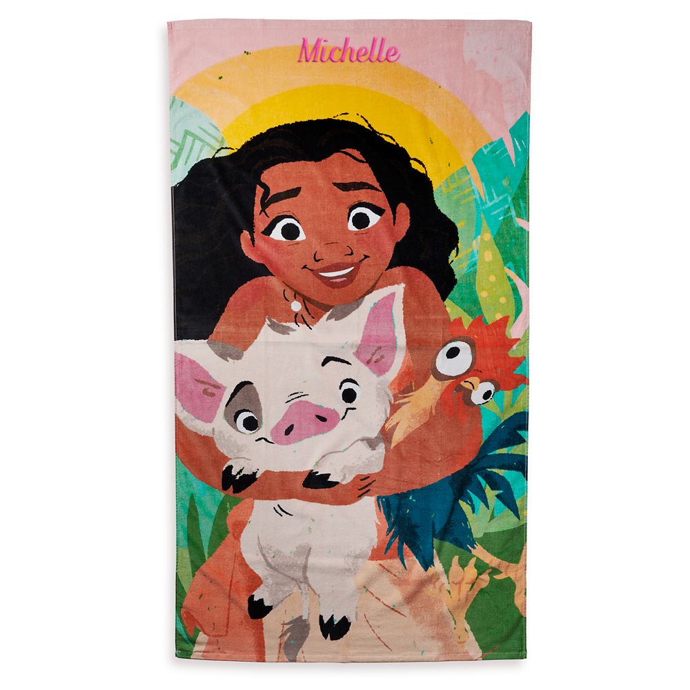 Moana Beach Towel – Personalized is available online for purchase