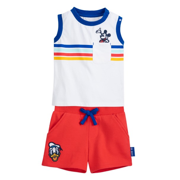 Mickey Mouse and Donald Duck Tank Top and Shorts Set for Baby
