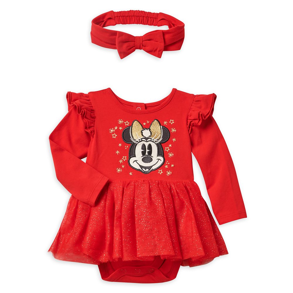 Minnie Mouse Holiday Dress and Headband Set for Baby