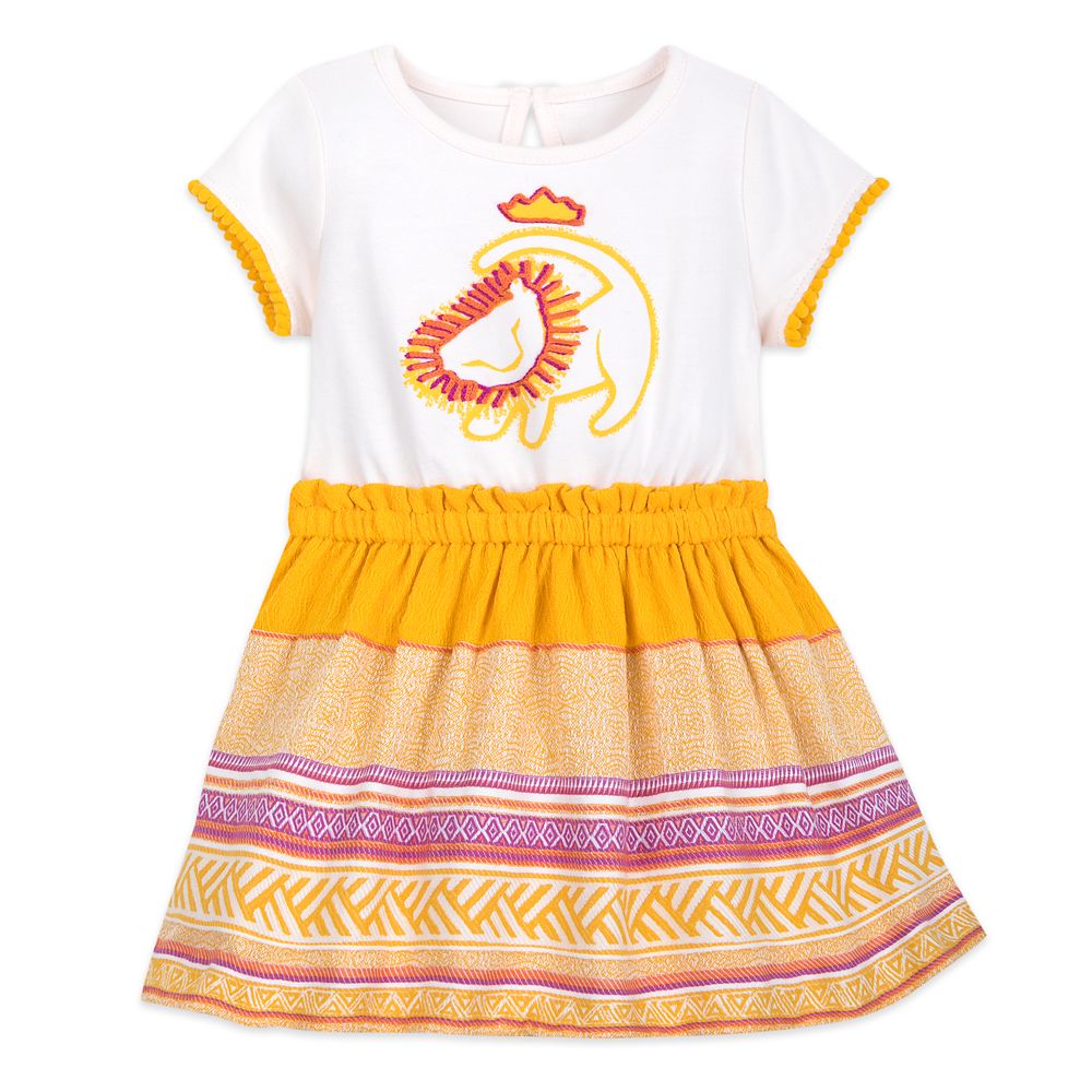 Disney Baby Girl The Lion King Dress with Short Sleeves and Mock Cardigan 