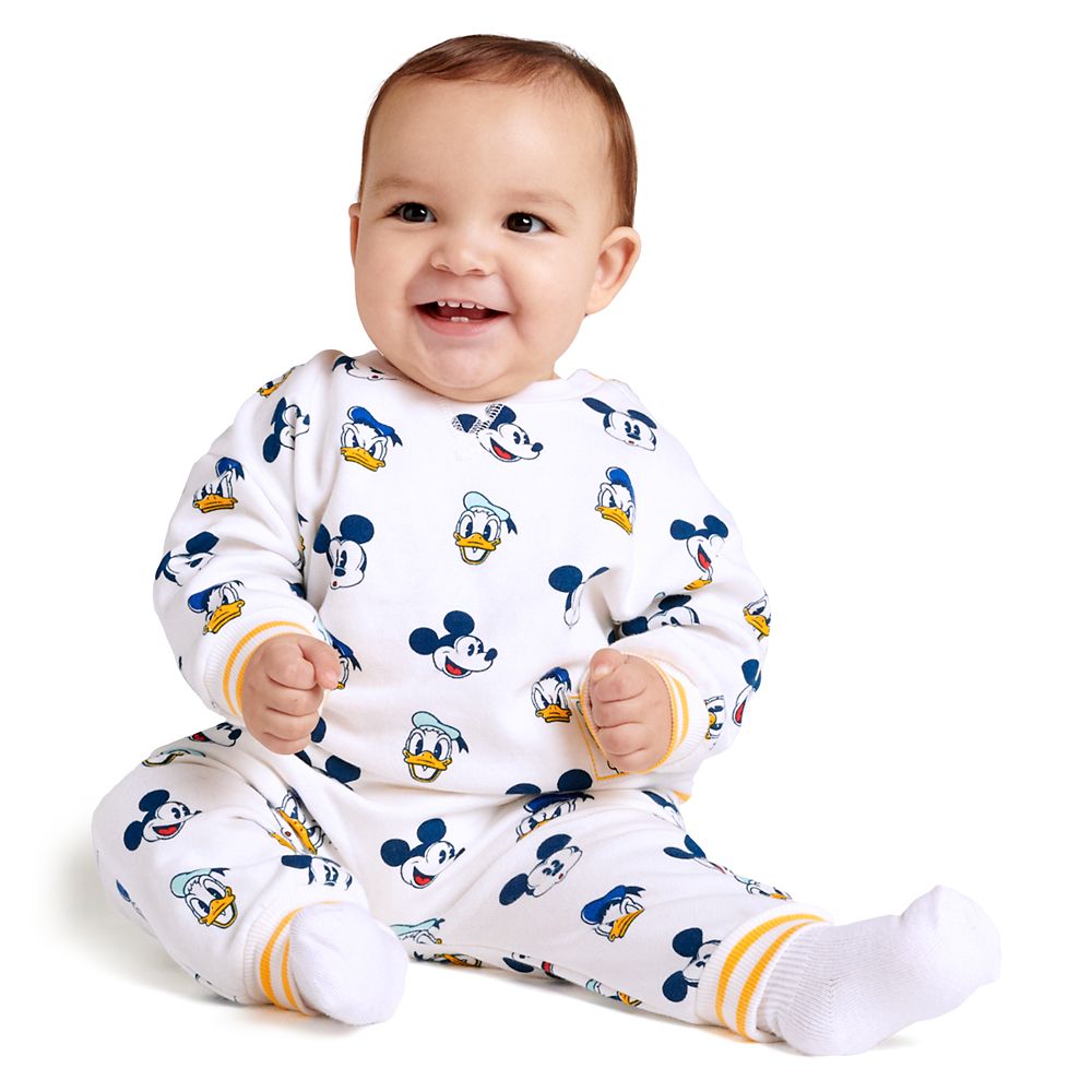 Mickey Mouse and Donald Duck Knit Top and Pant Set for Baby