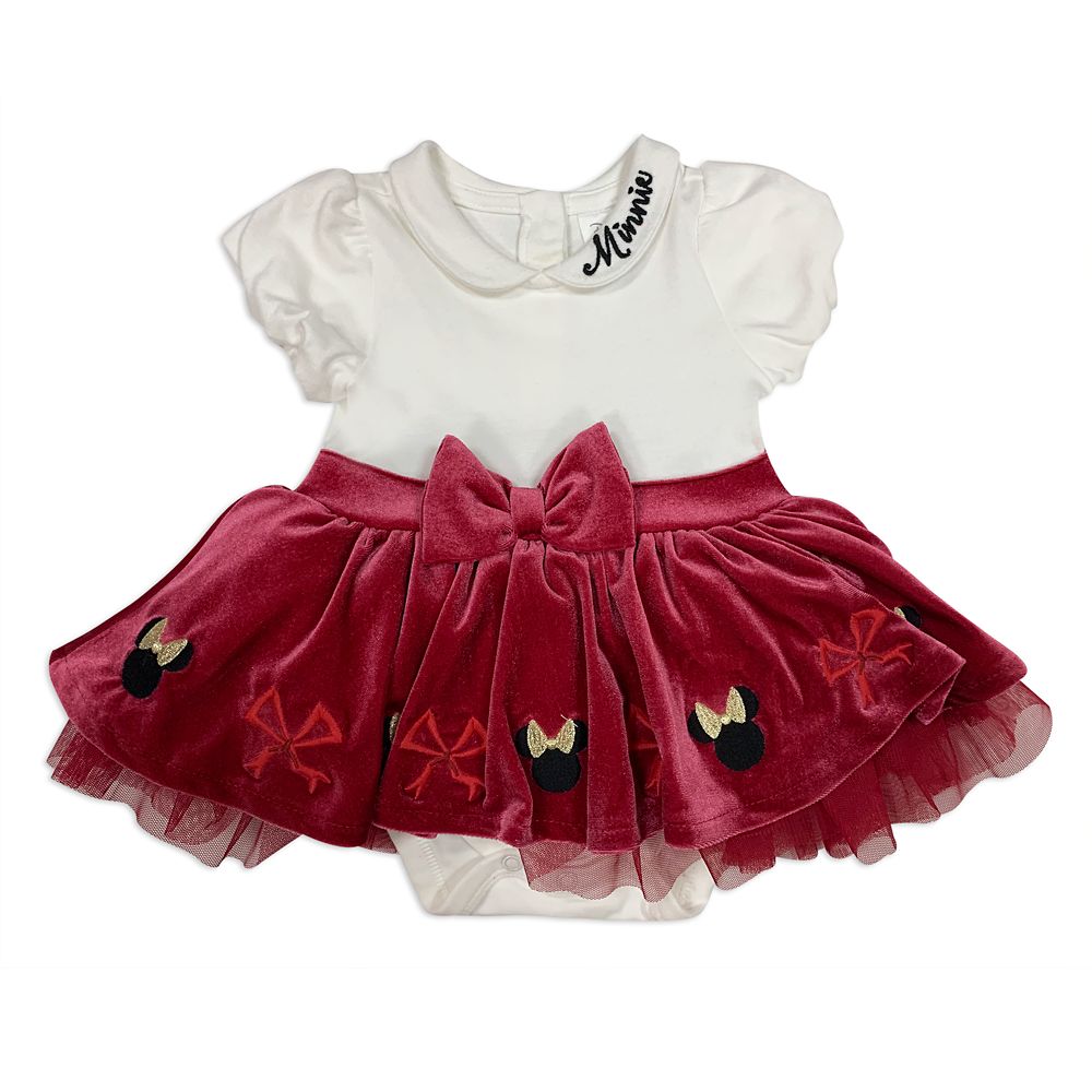 Minnie Mouse Holiday Bodysuit with Skirt for Baby