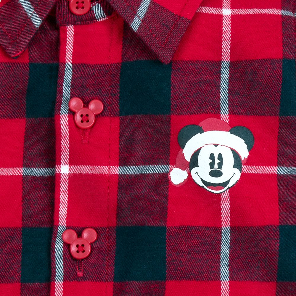 Mickey Mouse Holiday Woven Shirt for Baby – Personalized