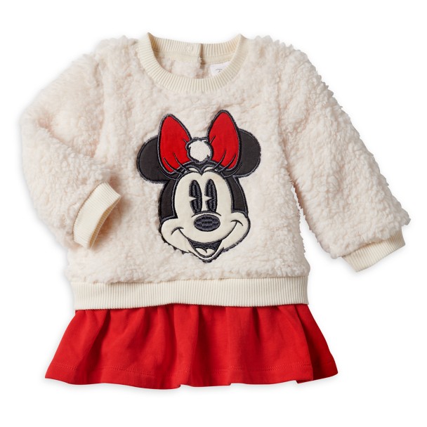 Minnie Mouse Holiday Layered-Look Dress and Tights Set
