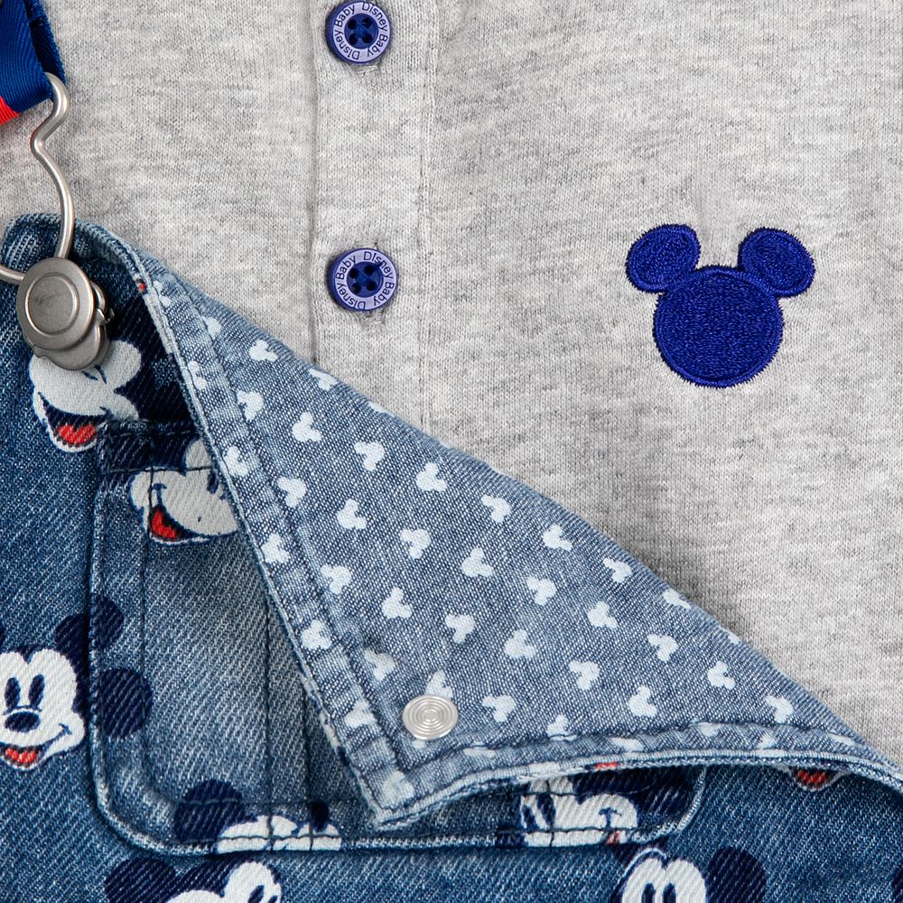 Mickey Mouse Henley Shirt and Dungaree Set for Baby