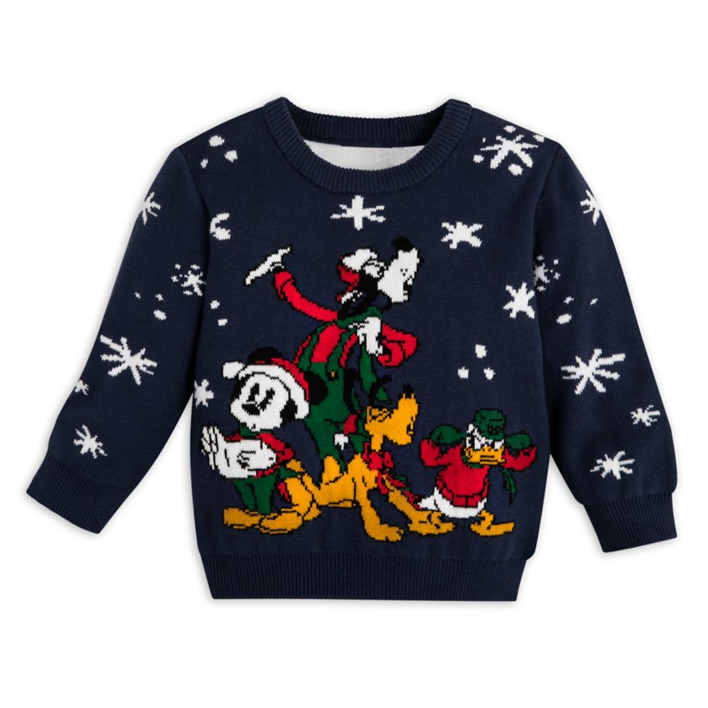 Mickey Mouse and Friends Holiday Sweater for Baby now available