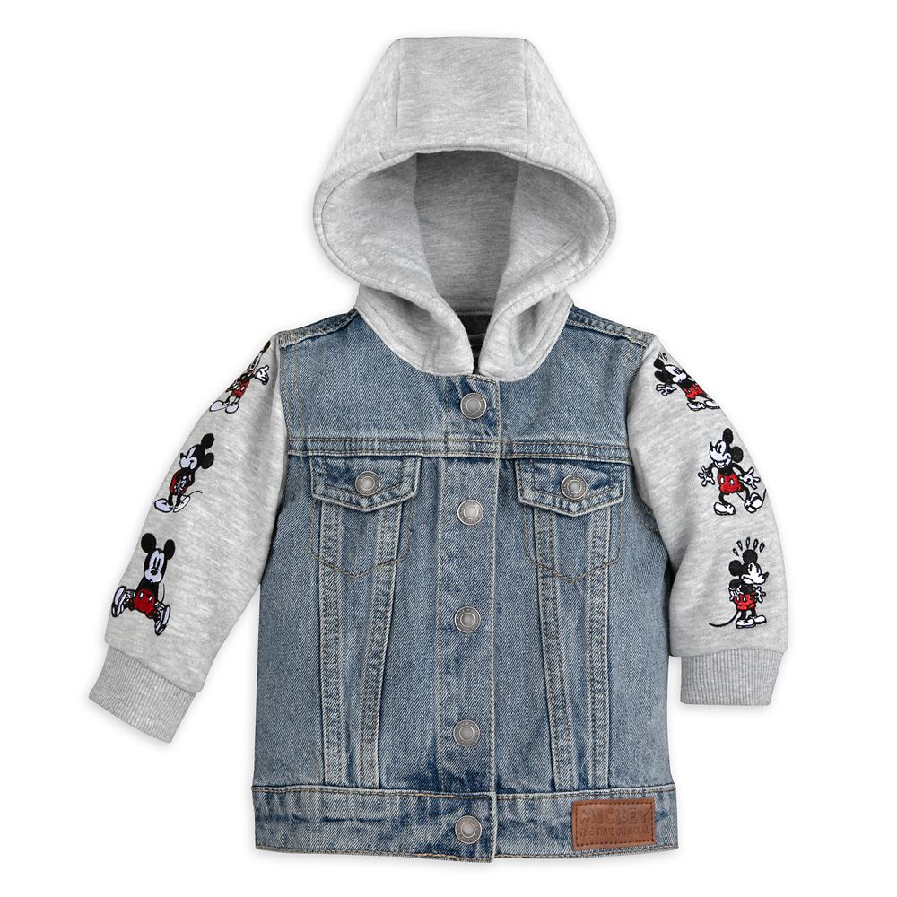 Mickey Mouse Hooded Denim Jacket for Baby