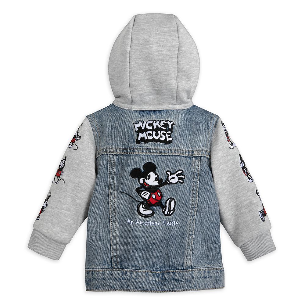Mickey Mouse Hooded Denim Jacket for Baby