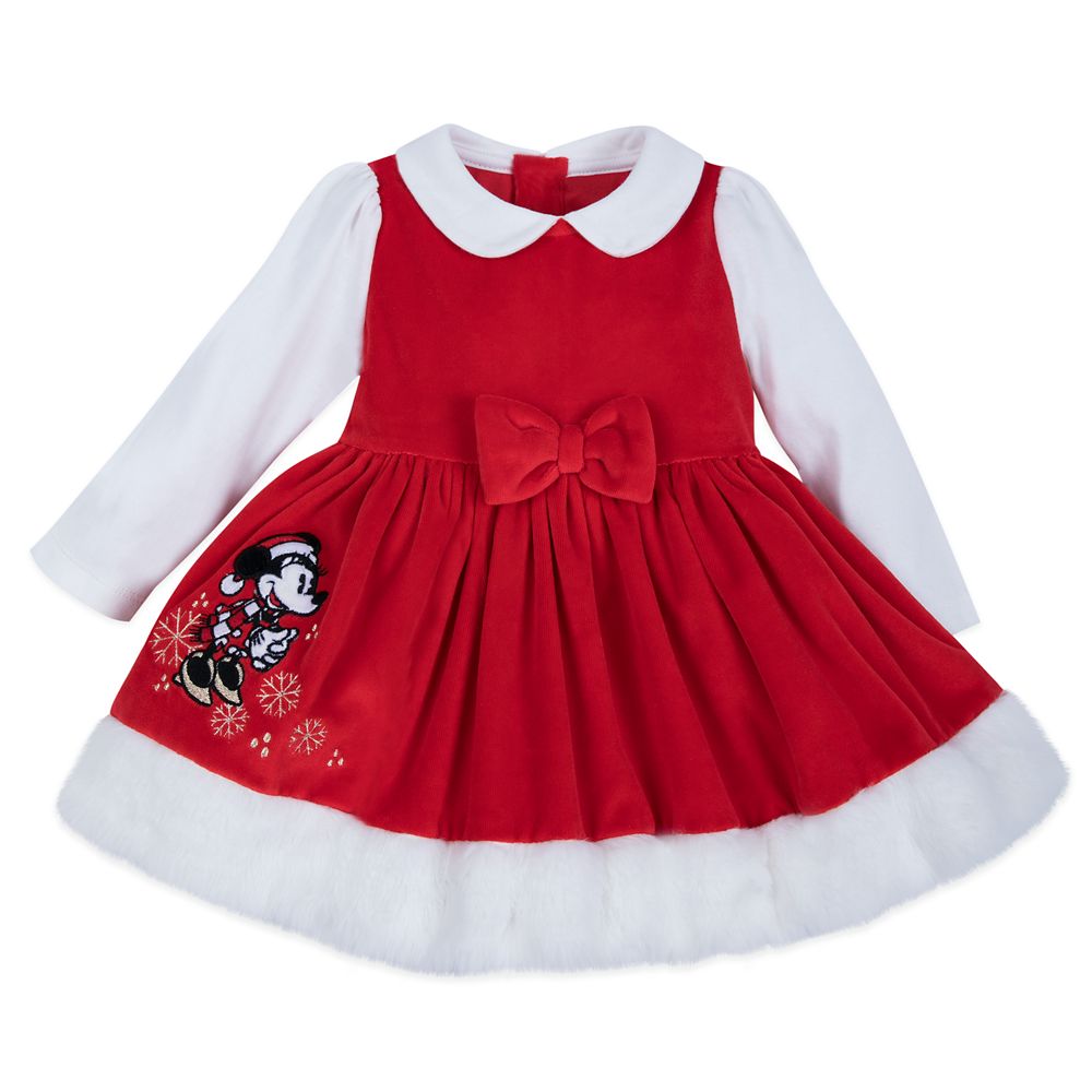 Minnie Mouse Holiday Dress and Hat for Baby