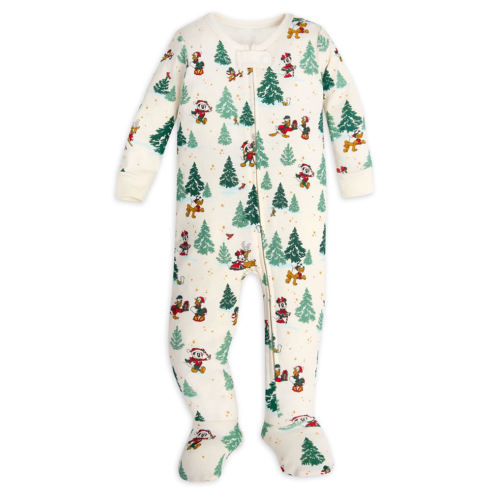 Mickey Mouse and Friends Holiday Stretchie Sleeper for Baby