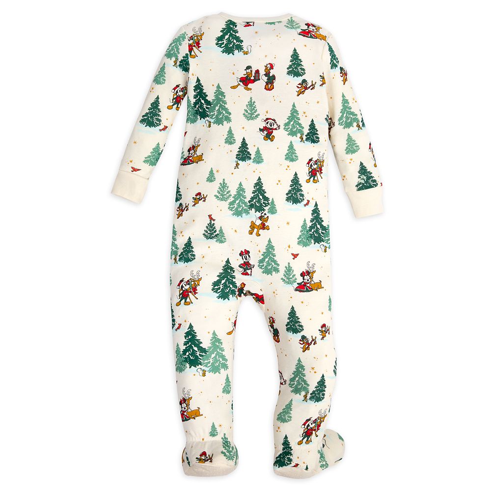 Mickey Mouse and Friends Holiday Stretchie Sleeper for Baby