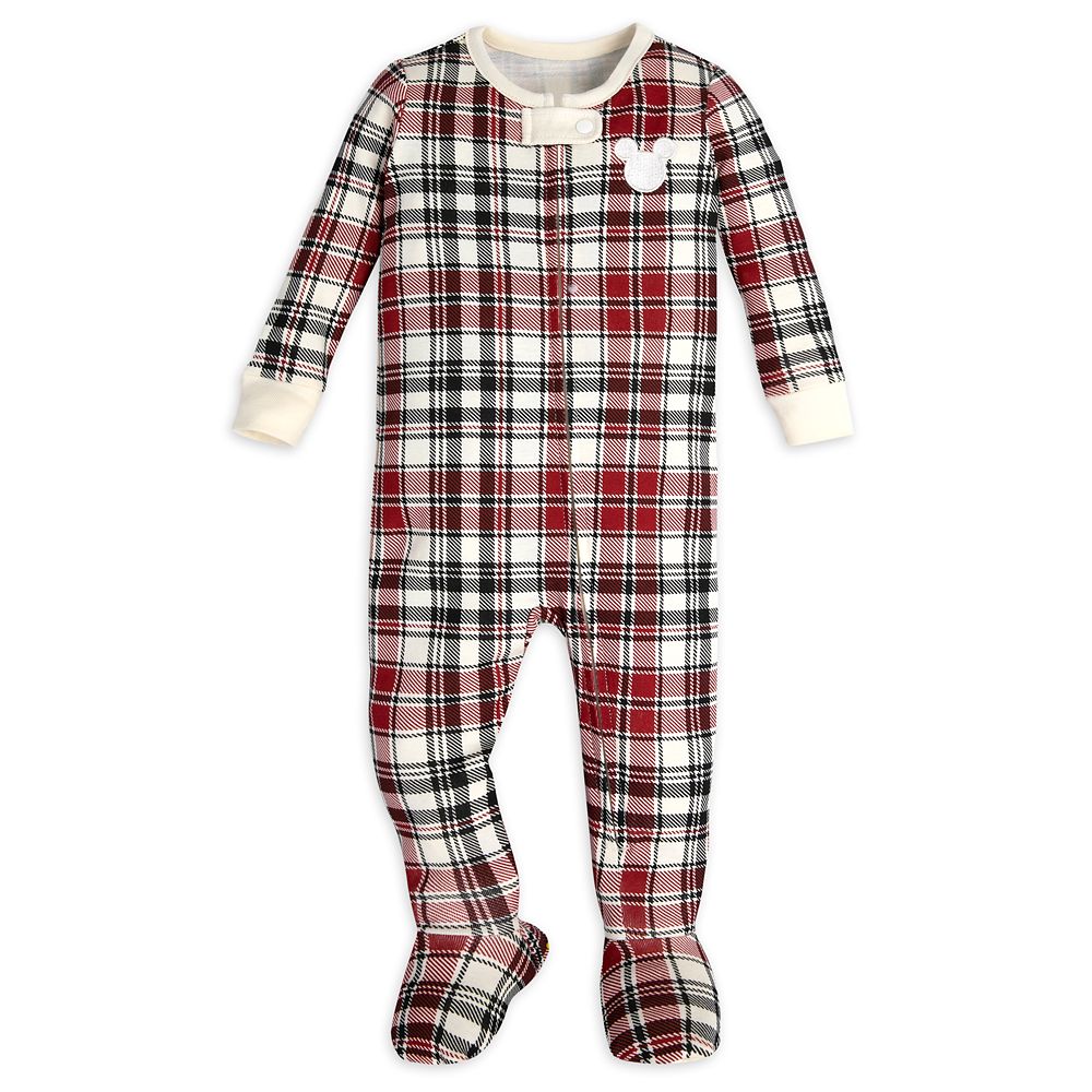 Mickey Mouse Christmas Plaid Stretchie Sleeper for Baby