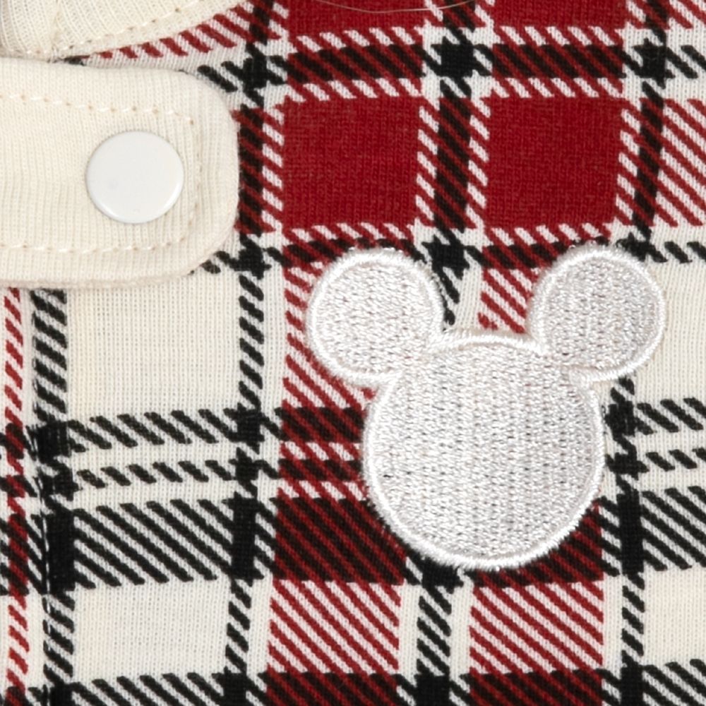 Mickey Mouse Christmas Plaid Stretchie Sleeper for Baby