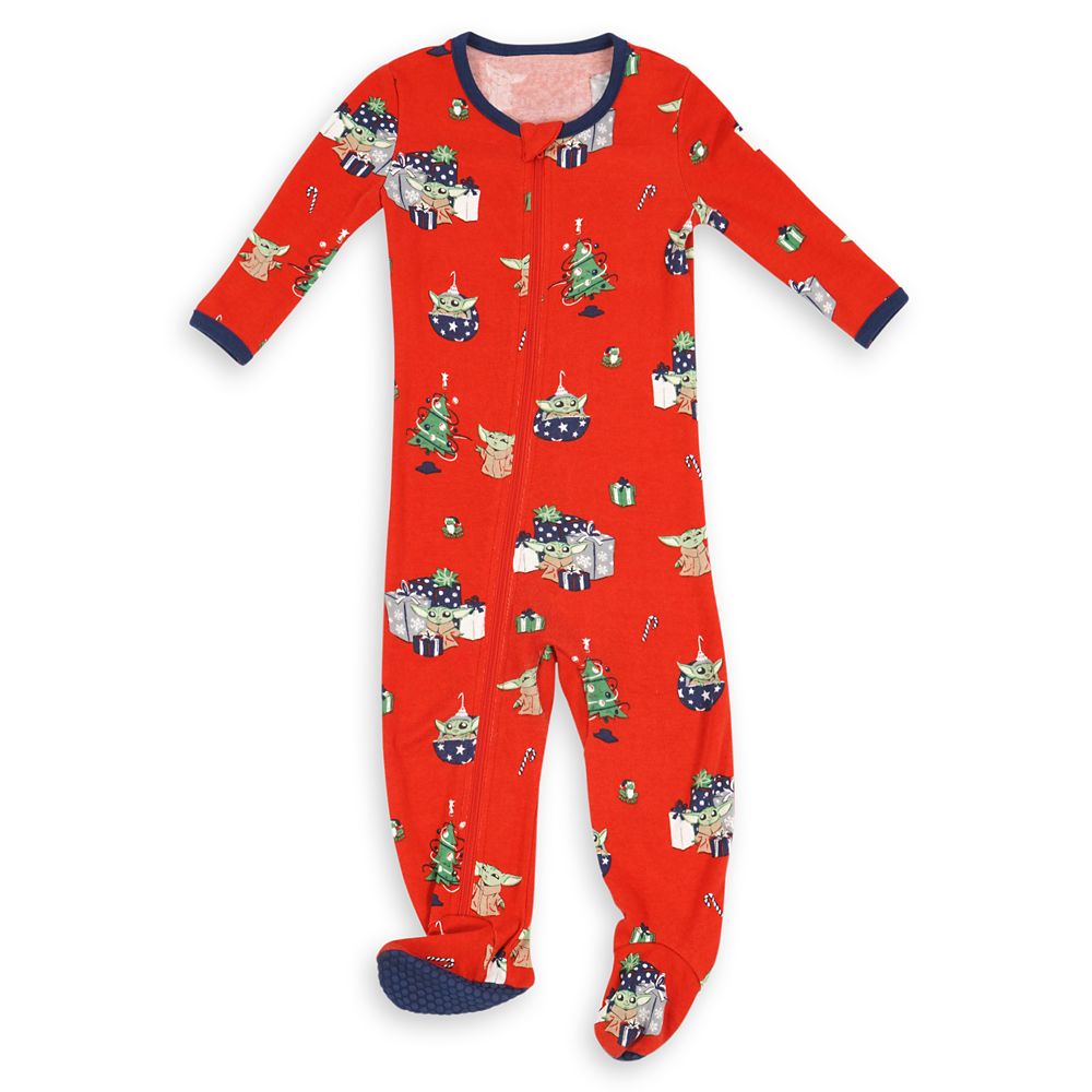 The Child Holiday Stretchie Sleeper for Baby by Munki Munki – Star Wars: The Mandalorian