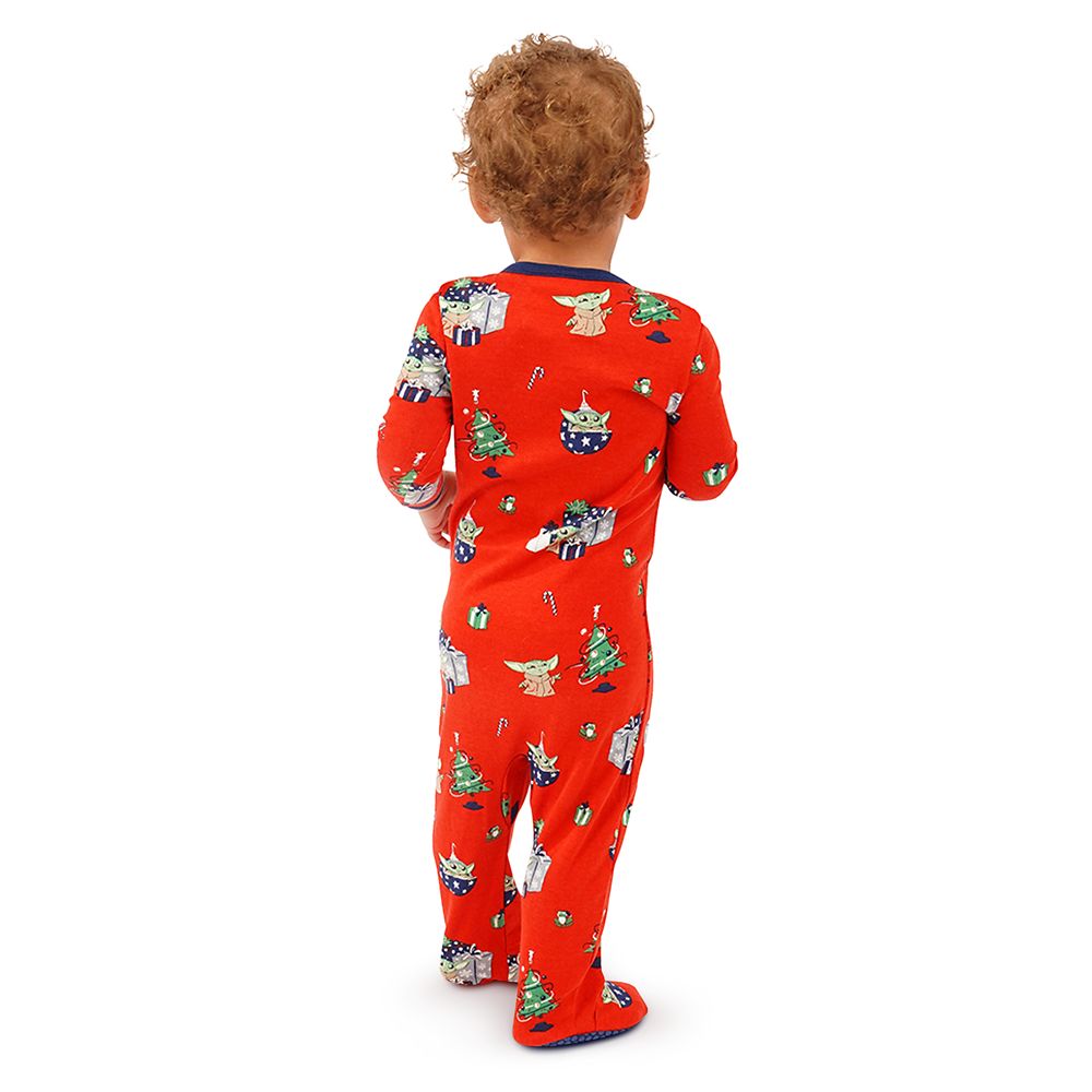 The Child Holiday Stretchie Sleeper for Baby by Munki Munki – Star Wars: The Mandalorian