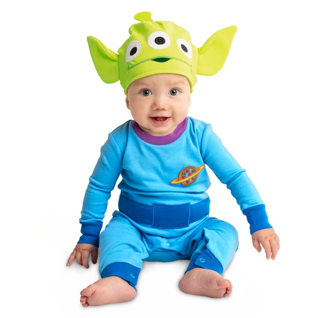 Baby Disney Toy Story Alien Sleepsuit and HatBaby Boys Toy Story Babygrow 