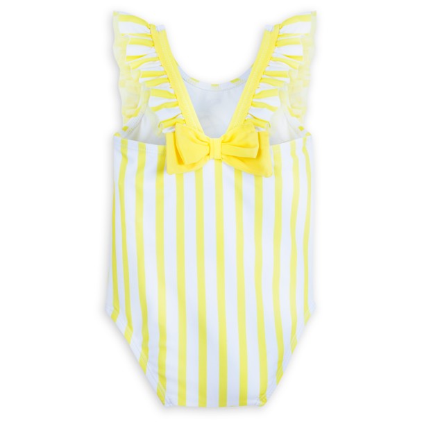 Minnie Mouse Yellow Striped Swimsuit for Baby