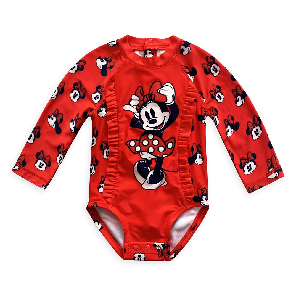 Minnie Mouse Rash Guard Swimsuit for Baby is available online for purchase