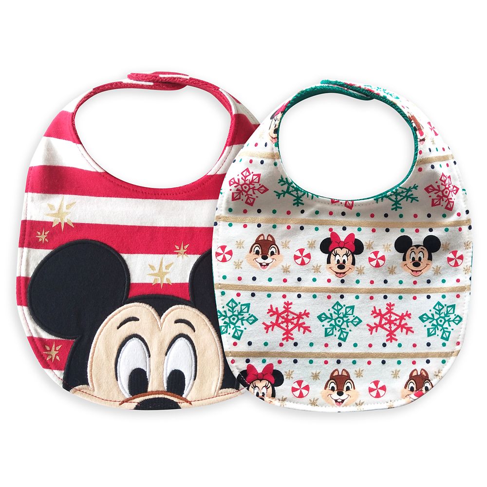 Mickey Mouse and Friends Holiday Bib Set for Baby now available