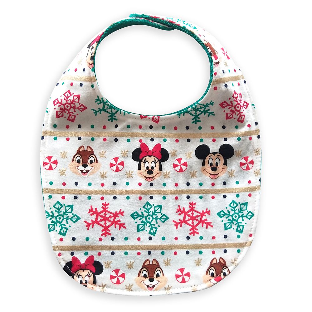 Mickey Mouse and Friends Holiday Bib Set for Baby