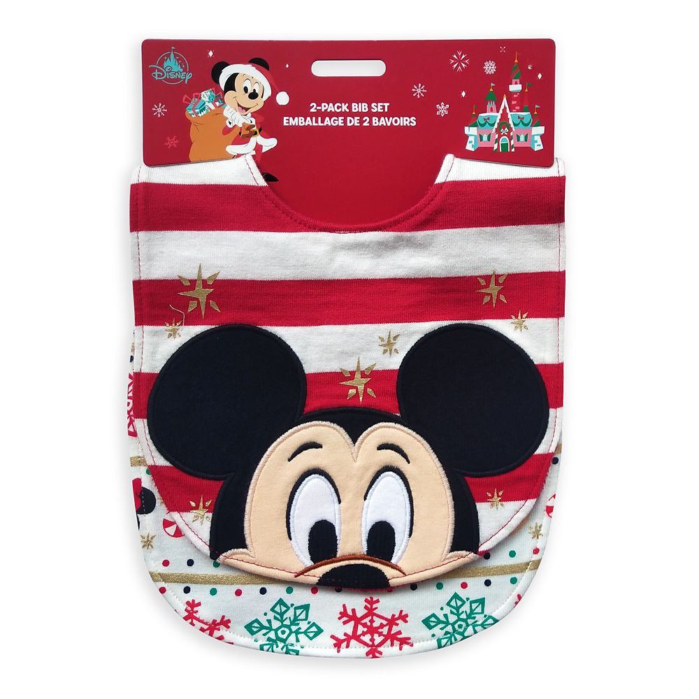 Mickey Mouse and Friends Holiday Bib Set for Baby