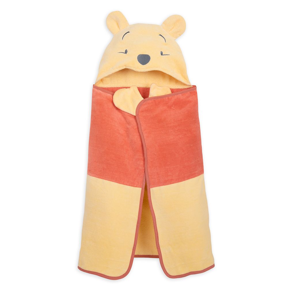 NEW WINNIE THE POOH HOODED TOWEL WITH BRUSH AND COMB Baby Shower 