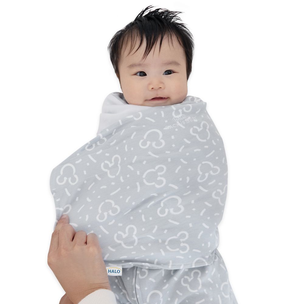 Mickey Mouse HALO SleepSack Swaddle for Baby – Gray
