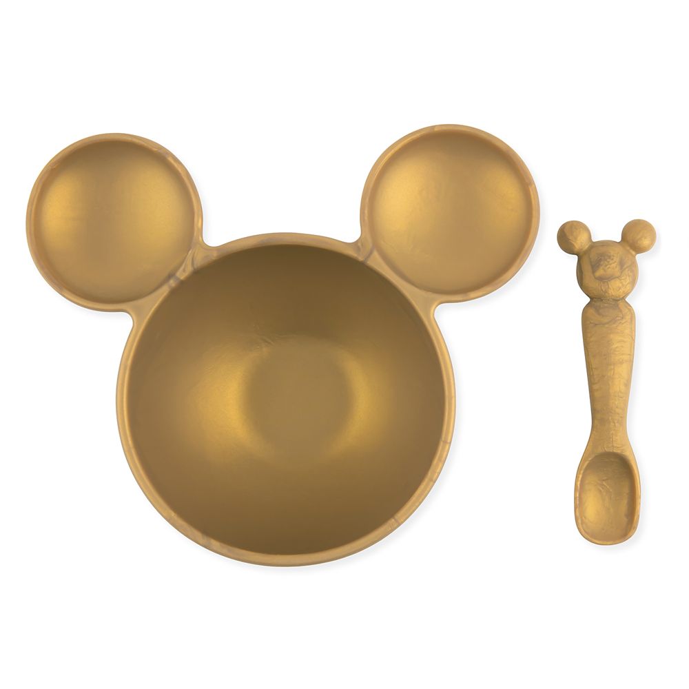 Mickey Mouse First Feeding Set by Bumkins – Gold