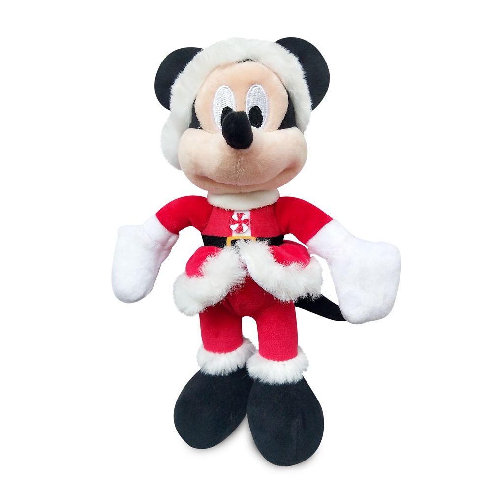 disney store mickey mouse holiday cheer medium soft toy