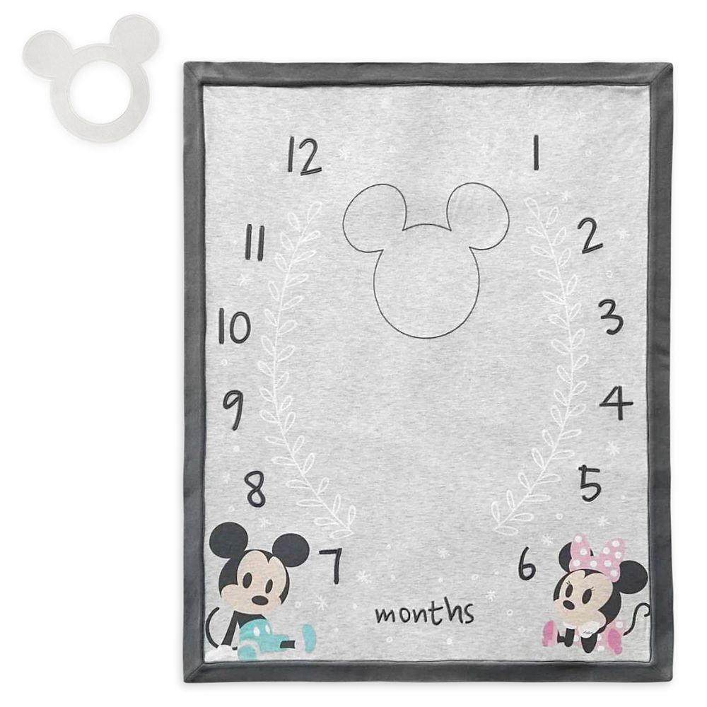 Mickey and Minnie Mouse Milestone Blanket Set for Baby