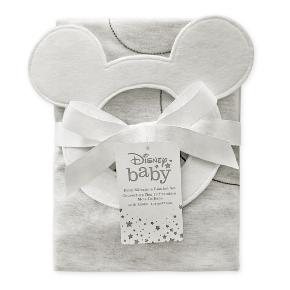 Mickey and Minnie Mouse Milestone Blanket Set for Baby