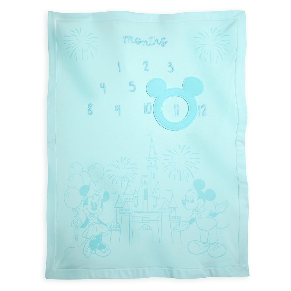 Mickey and Minnie Mouse Milestone Blanket Set for Baby  Blue Official shopDisney