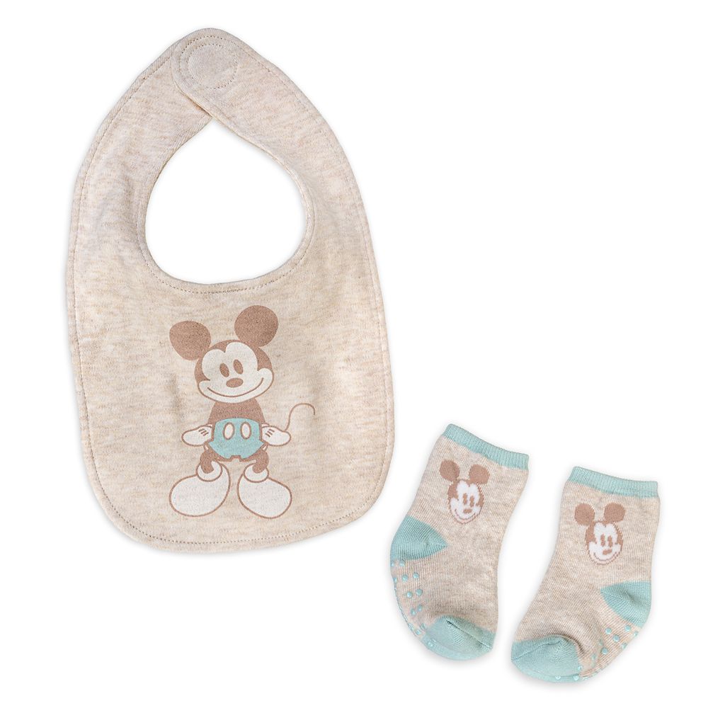 Mickey Mouse Bib and Sock Set for Baby