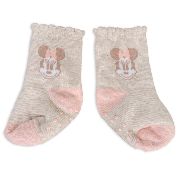 Minnie Mouse Bib and Sock Set for Baby