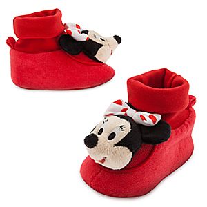 Minnie Mouse Plush Slippers for Baby