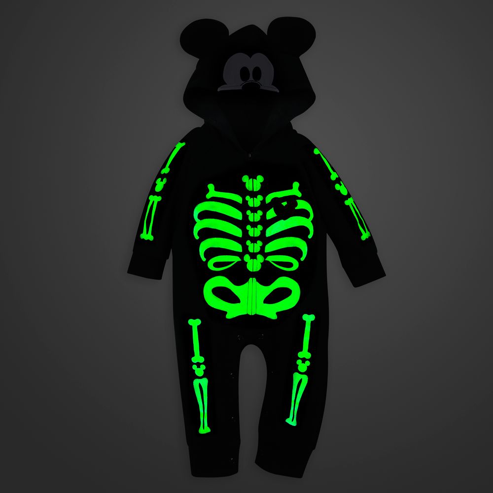 Mickey Mouse Halloween Skeleton Romper for Baby