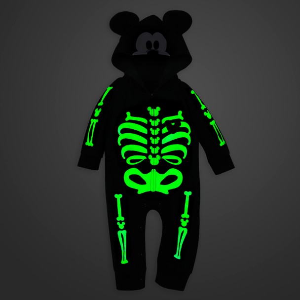 Mickey Mouse Halloween Skeleton Romper for Baby