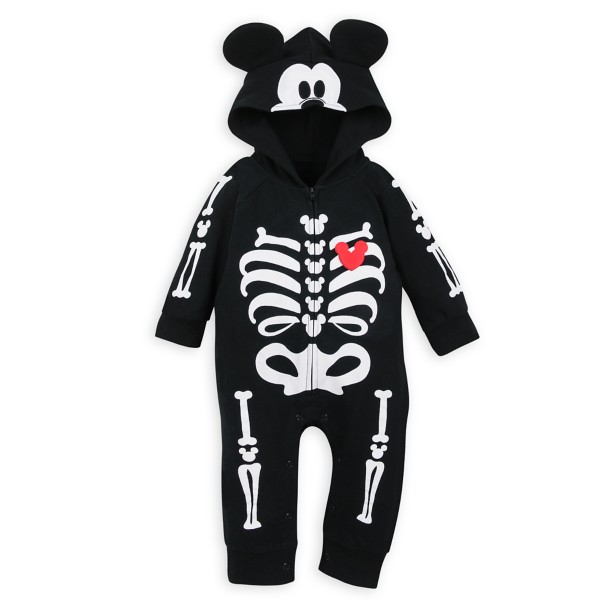 Mickey Mouse Halloween Skeleton Romper for Baby