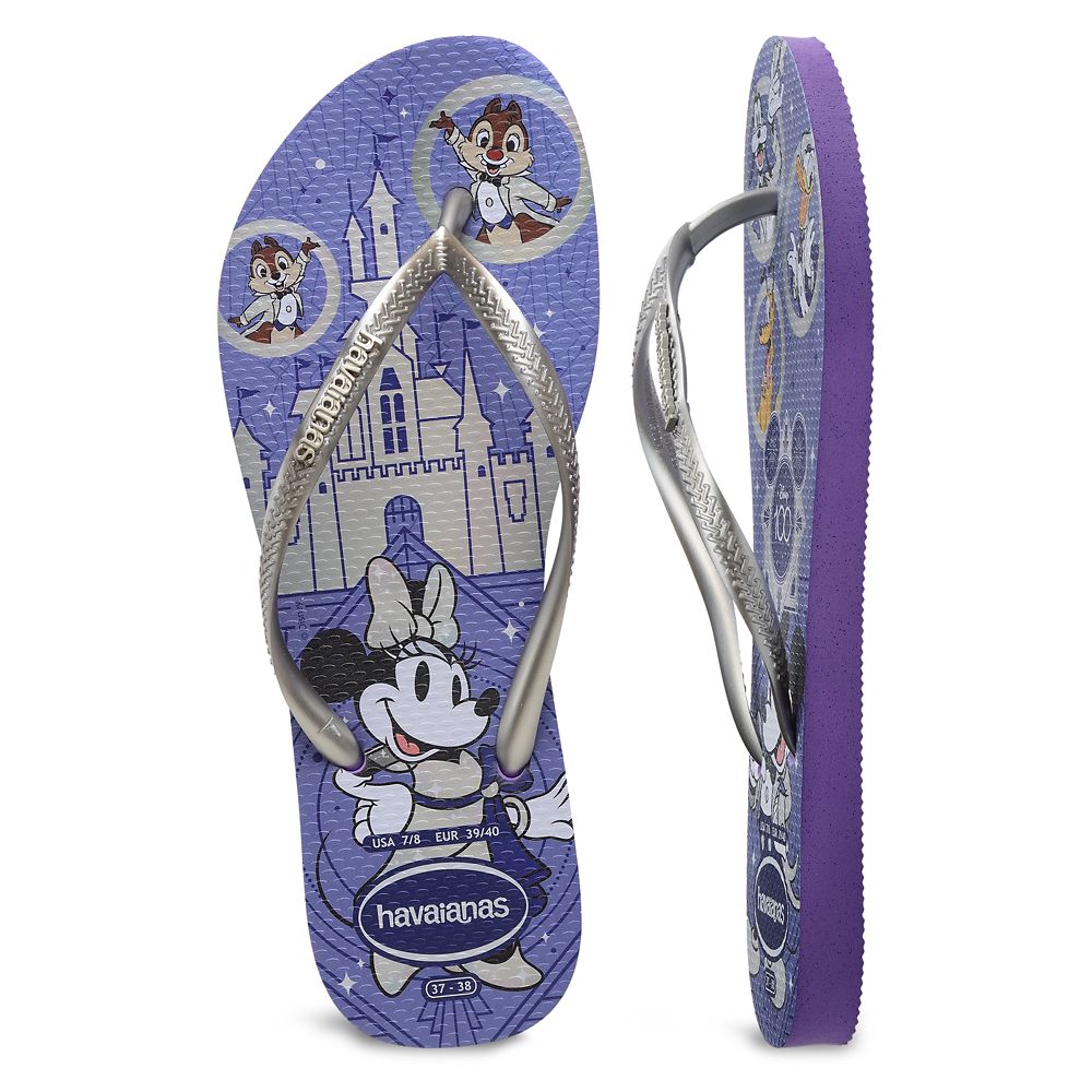Mickey and Minnie Mouse Disney100 Flip Flops for Adults by Havaianas