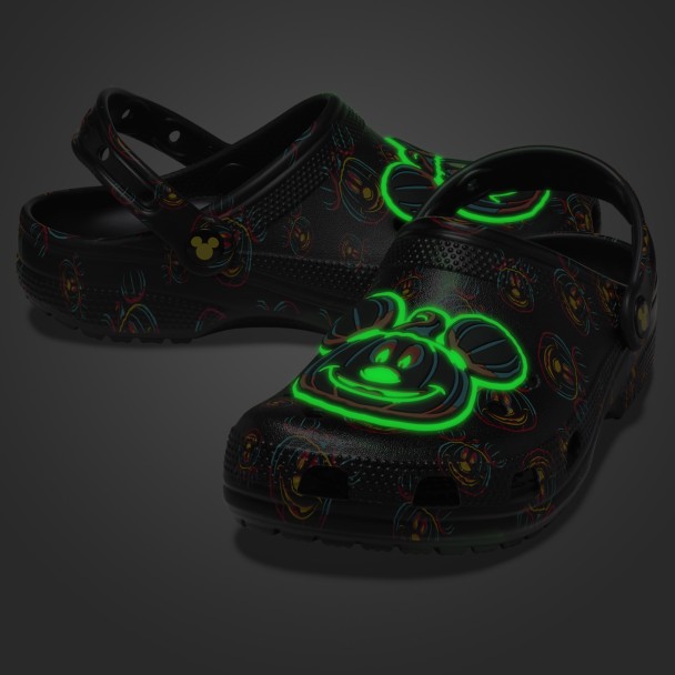Mickey Mouse Glow-in-the-Dark Halloween Clogs for Adults by Crocs
