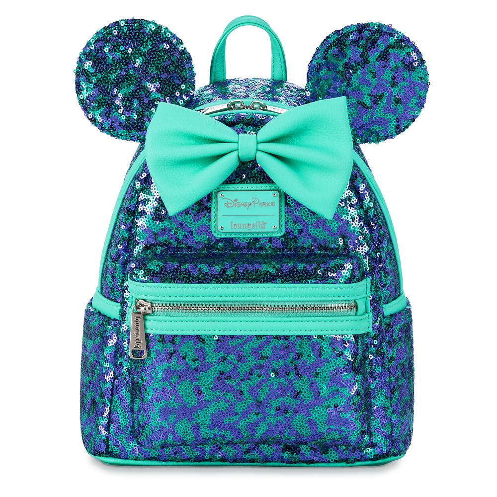 Minnie Mouse Sequin Loungefly Mini Backpack – Blue and Purple available online for purchase