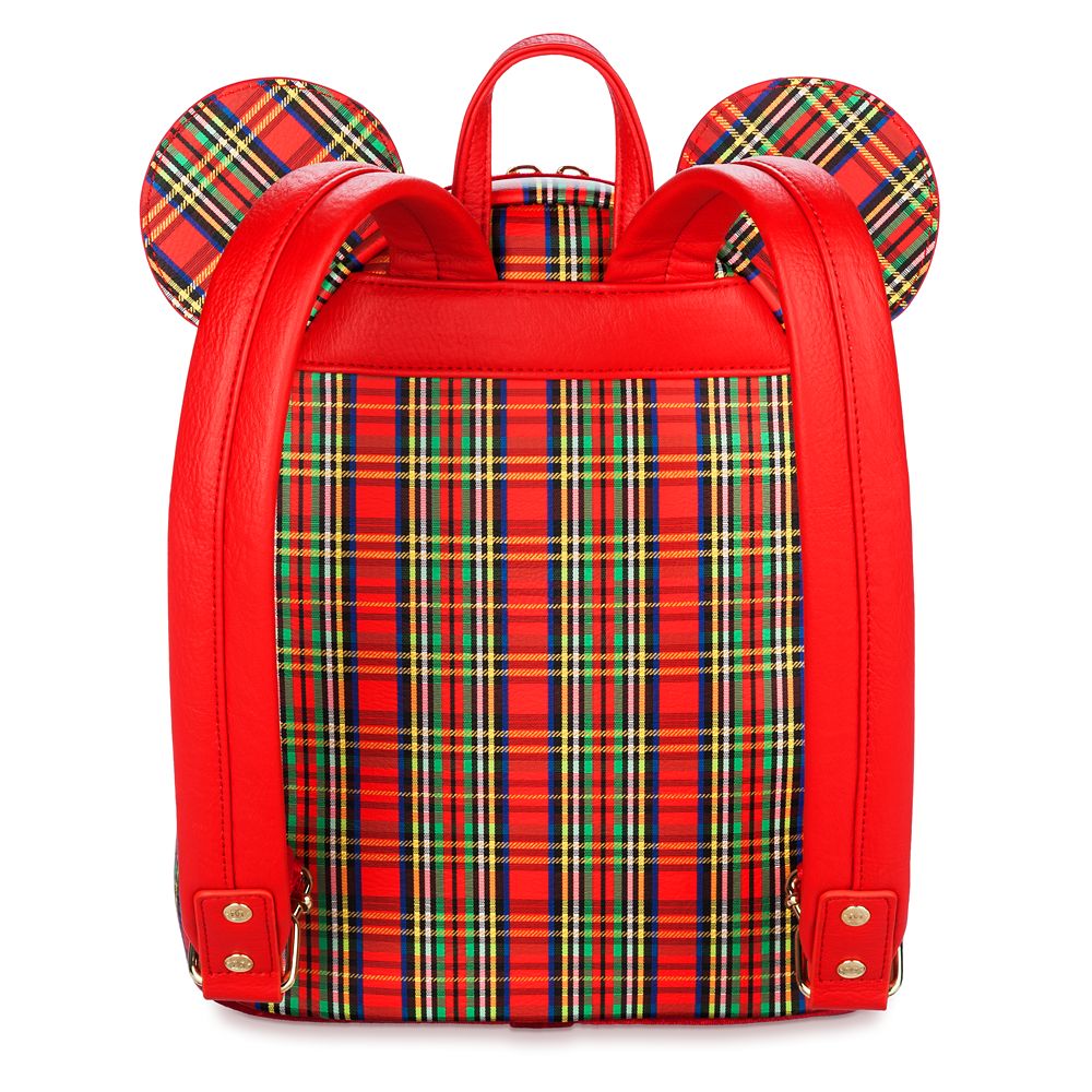 Mickey Mouse Red Plaid Loungefly Mini Backpack