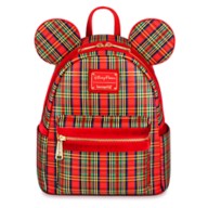 Mickey Mouse Red Plaid Loungefly Mini Backpack
