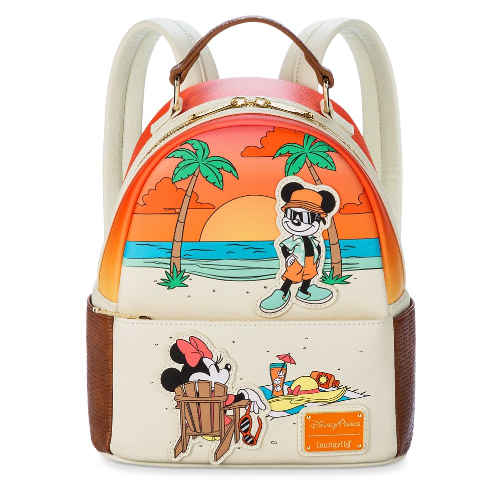 Mickey and Minnie Mouse Beach Loungefly Mini Backpack is available online for purchase