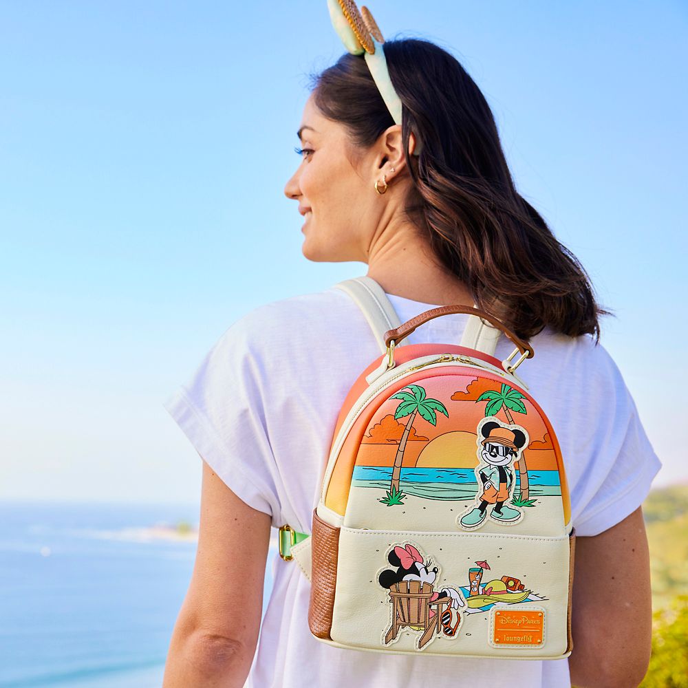 Mickey and Minnie Mouse Beach Loungefly Mini Backpack